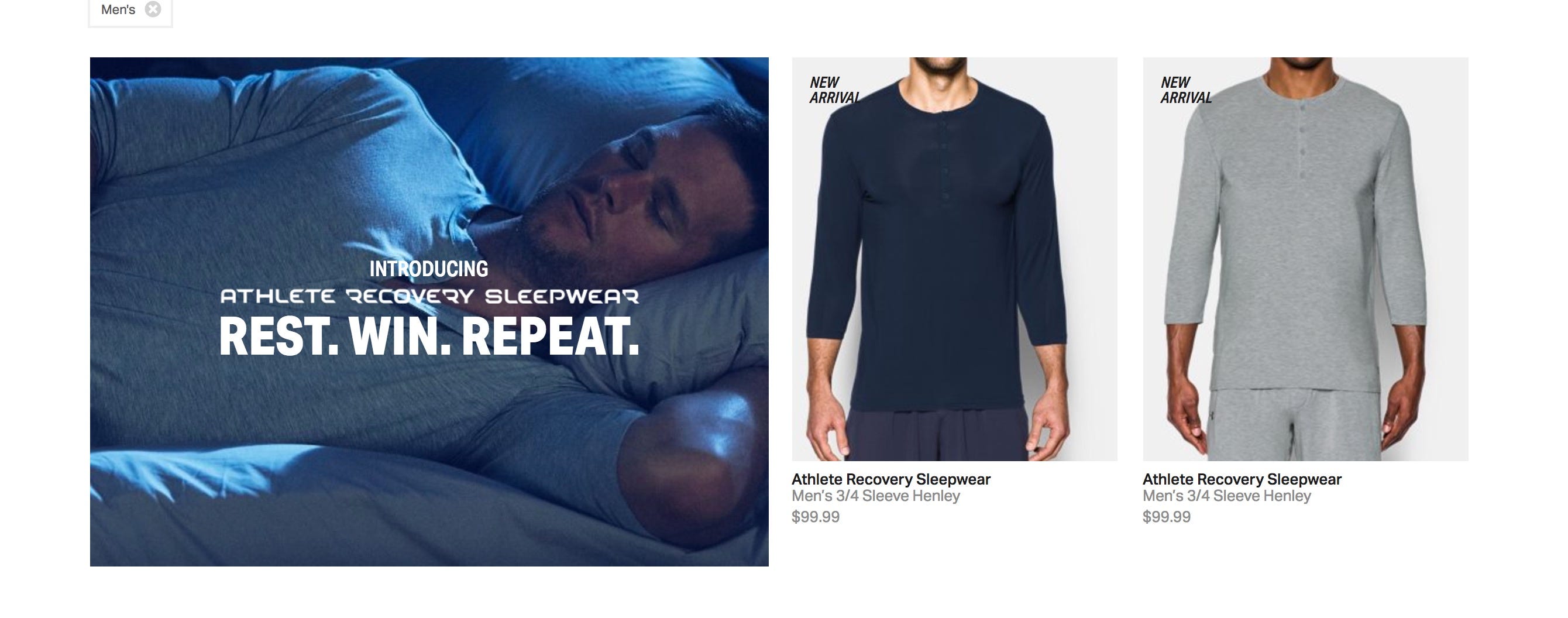 under armour sleep recovery shirt